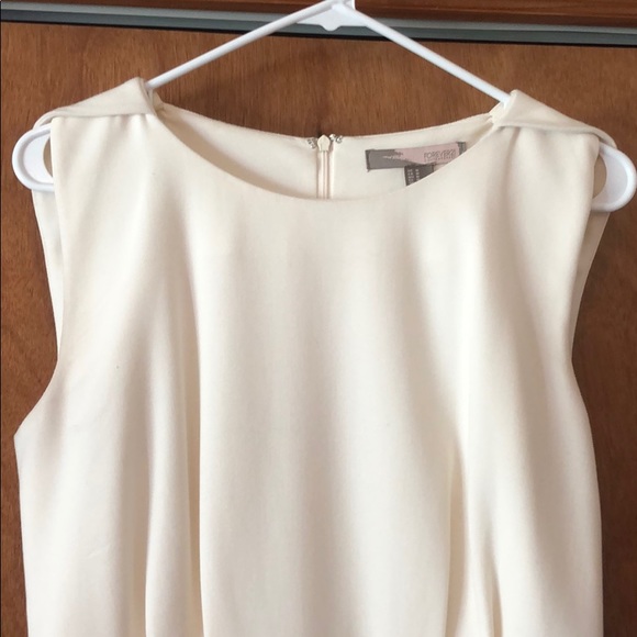 Contemporary boat neck white dress - Picture 3 of 3